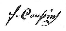 Signature de François Caussin père en 1846.