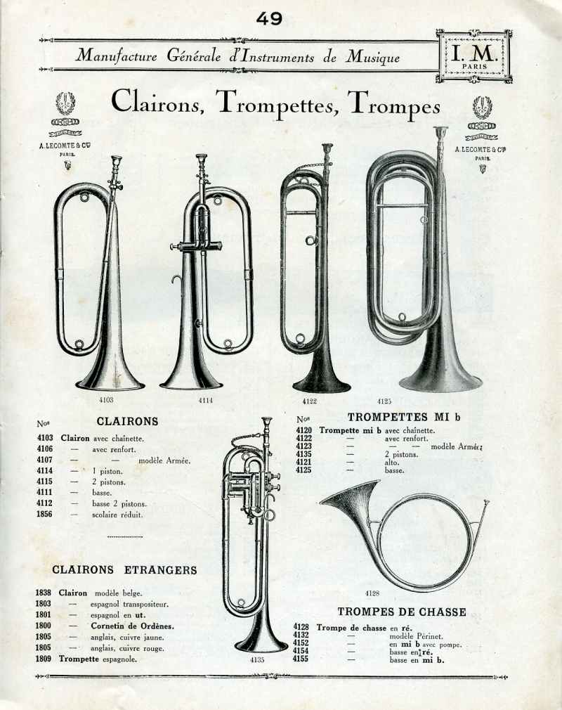 Catalogue I. M. Paris, Manufacture Gnrale d'Instruments de Musique.