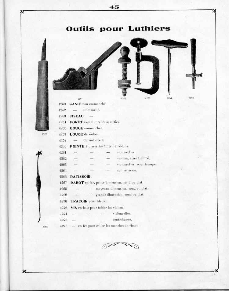 Catalogue de le maison de lutherie Laberte et Magni, 1915.