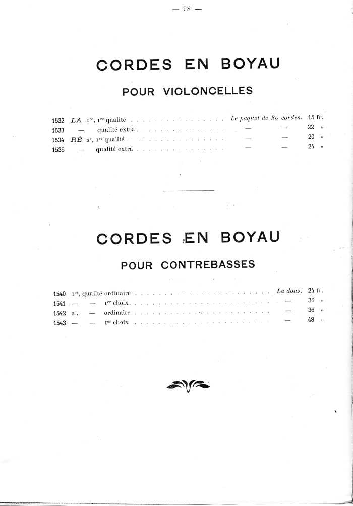 Catalogue de lutherie. Laberte  Mirecourt. 1905.