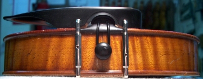 Position of a chin rest of violin.