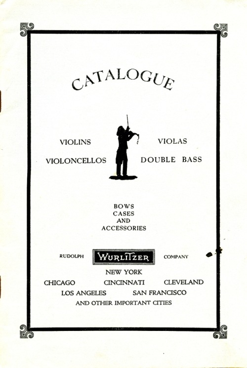 Catalogue Wrlitzer 1935. Amde Dieudonn.