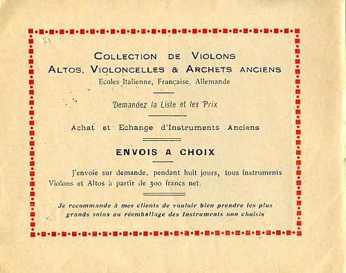 Catalogue Georges Apparut  Mirecourt.