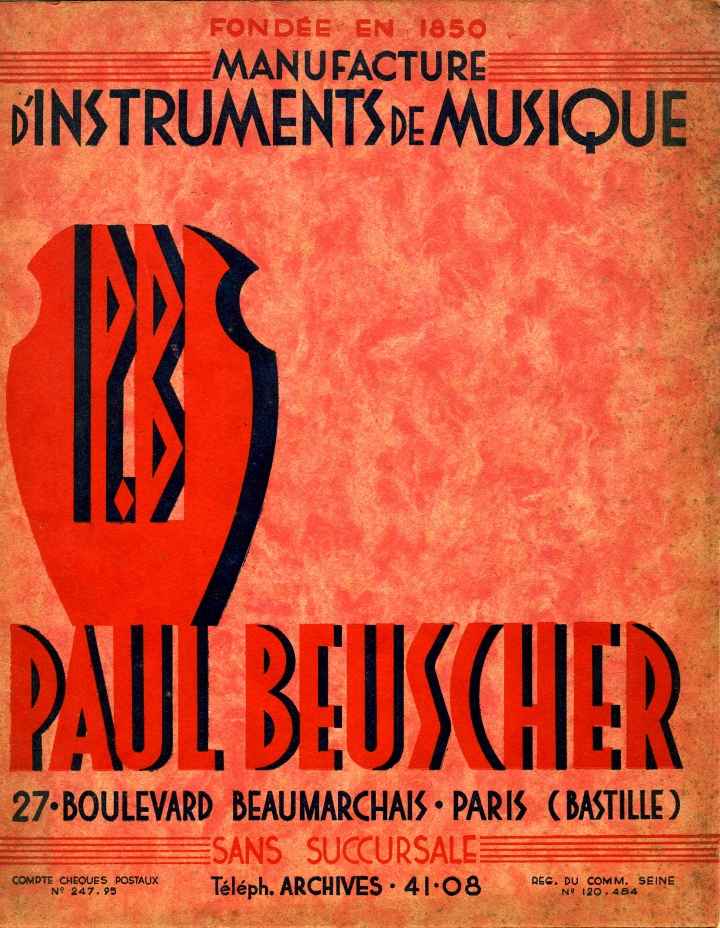Catalogue Paul Beuscher  Paris.
