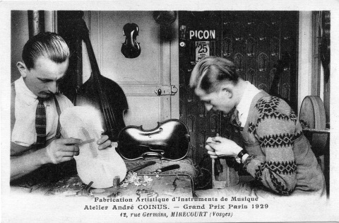 Andr Coinus et Pierre Maulevrant, luthiers  Mirecourt.