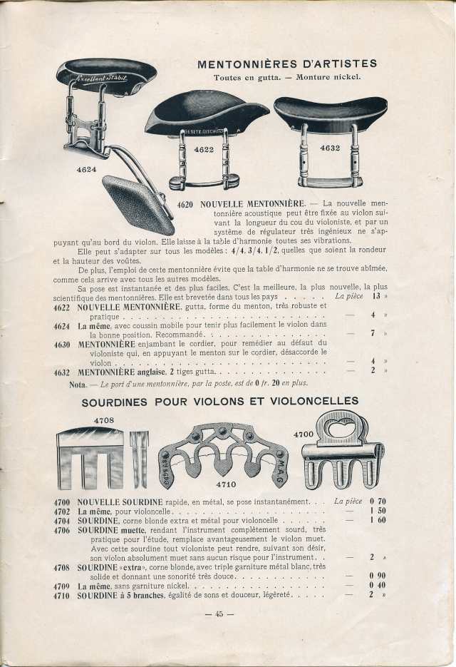 Catalogue Collin-Mzin de 1912.