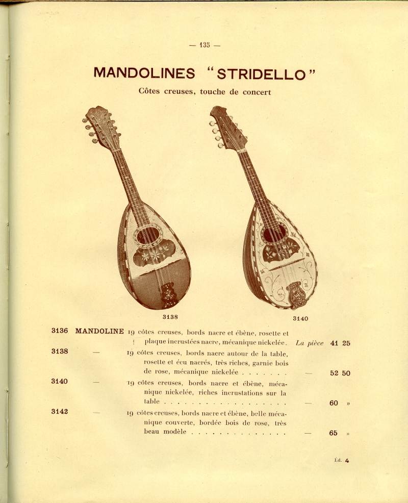 Catalogue gnral de lutherie Laberte  Mirecourt. 1912.
